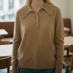 Semicouture Beaded Button Knit Top Size 1-Small - NWT